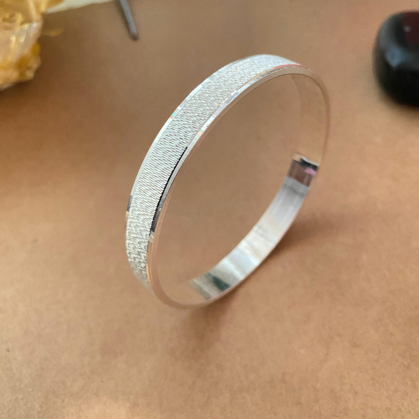 3D Sterling Silver Kada for Men by Liyana Jewels